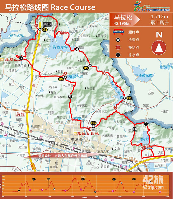 6km 总高程:1066m 荪湖-荪湖大酒店-毛力村-毛岙村-五湖村-慈湖村